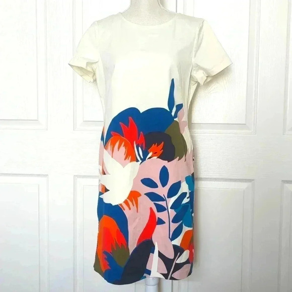 Boden Isla Dove multicolor Shift Dress - Picture 2 of 10